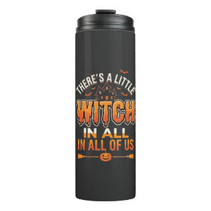 Little Witch Halloween Witch Typography Design_1 Thermal Tumbler