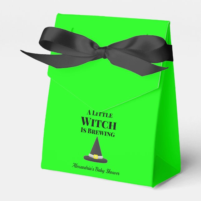 Little Witch is Brewing Halloween Pregnancy Favour Box (Front Side)