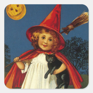 Little Witch Square Sticker