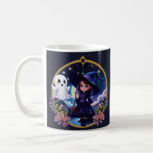 Little witch with big, sparkling eyes.  coffee mug