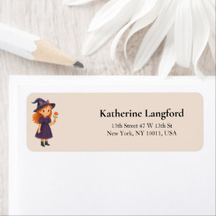 Little Witch with Flower Halloween Baby Shower