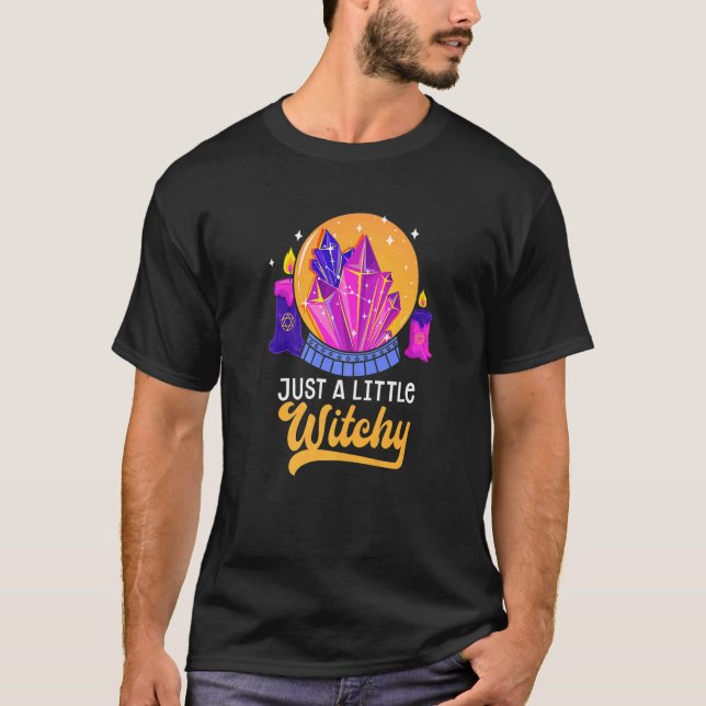 Little Witchy Crystal Divination Ball Tarot Cards  T-Shirt (Front)