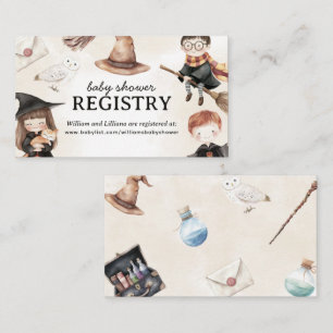 Little Wizard Baby Shower Registry Enclosure Card