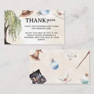 Little Wizard Baby Shower Thank You Enclosure Card