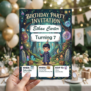 Little Wizard Birthday Invitation Design by [Artis