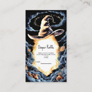 Little Wizard Hat Baby Shower Enclosure Card