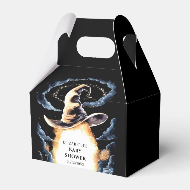 Little Wizard Hat Baby Shower Favour Box (Front Side)