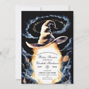 Little Wizard Hat Baby Shower Invitation
