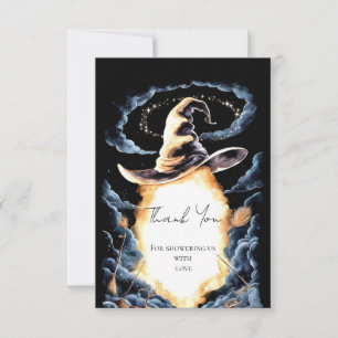 Little Wizard Hat Baby Shower Thank You Card