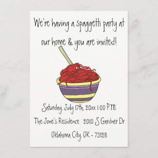 little wobblies spagetti party invitations