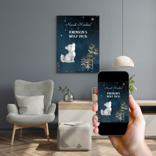 Little wolf themed baby nursery decor