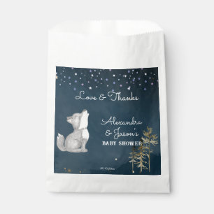 Little wolf themed baby shower favour gift bags