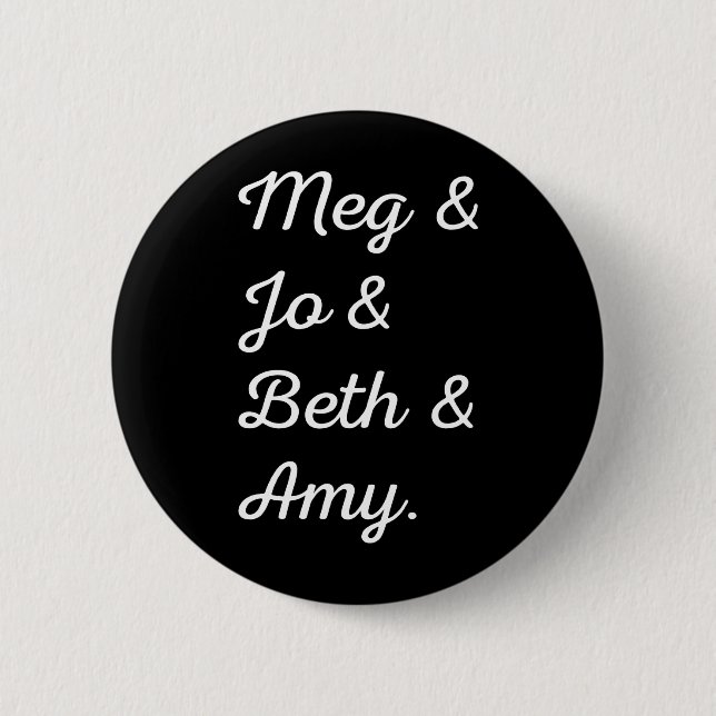 Little Women Characters II 6 Cm Round Badge (Front)