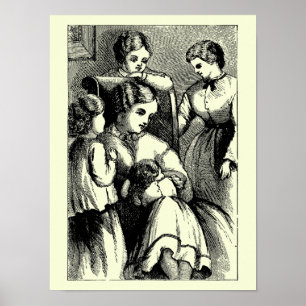 Little Women frontispiece by May Alcott Poster