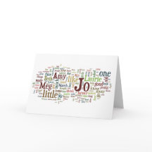 Little Women - Louisa May Alcott book words card