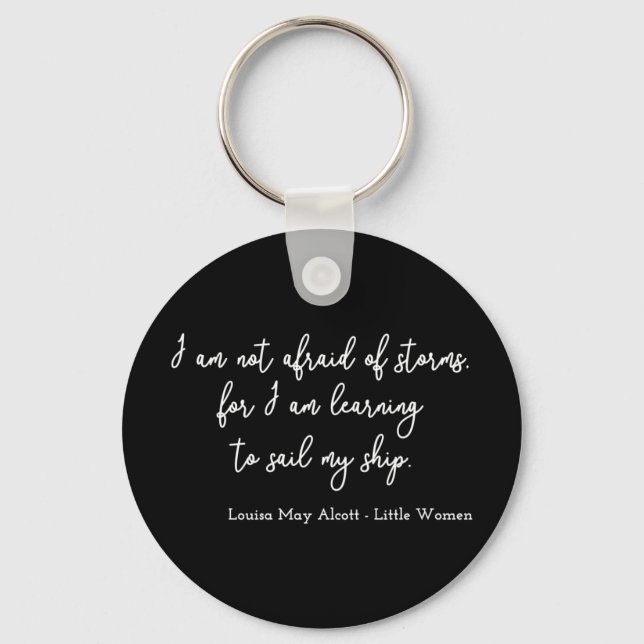 Little Women Quote I - Handwriting Style Key Ring (Front)