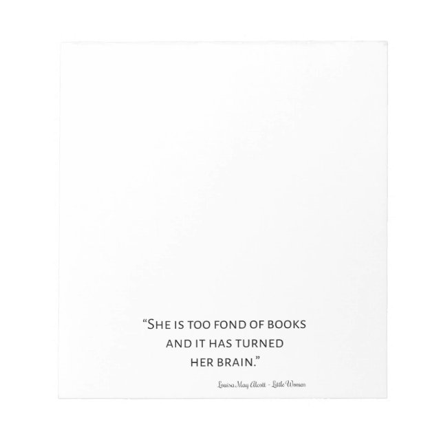 Little Women Quote II - Classic Style Notepad (Front)