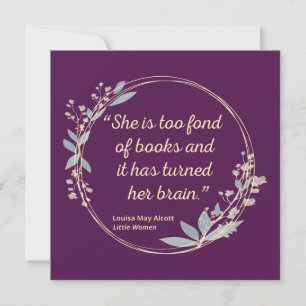 Little Women Quote II - Cute Style Invitation