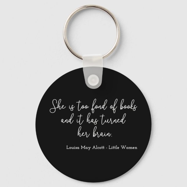Little Women Quote II - Handwriting Style Key Ring (Front)