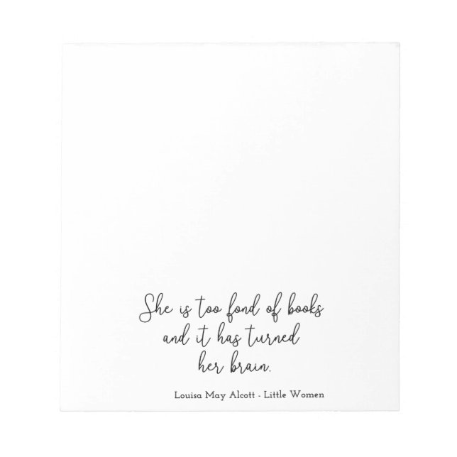 Little Women Quote II - Handwriting Style Notepad (Front)