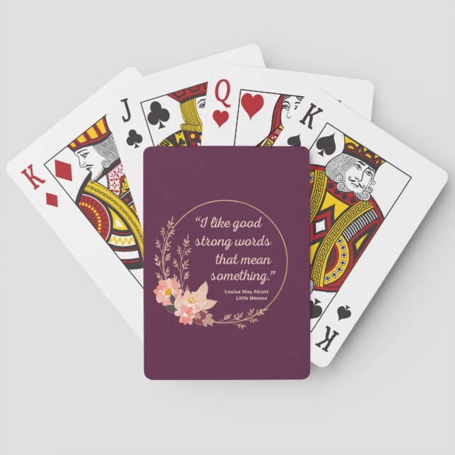 Little Women Quote IV - Cute Style Playing Cards (Back)