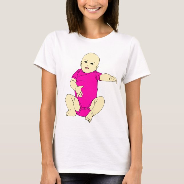 Little Wonder-Baby Pop Art Illustration T-Shirt (Front)