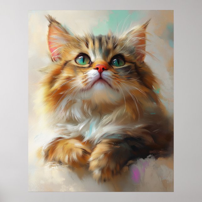 Little Wonder Kitten - Maine Coon Cat Poster (Front)