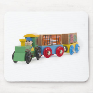 little wooden train mouse mat