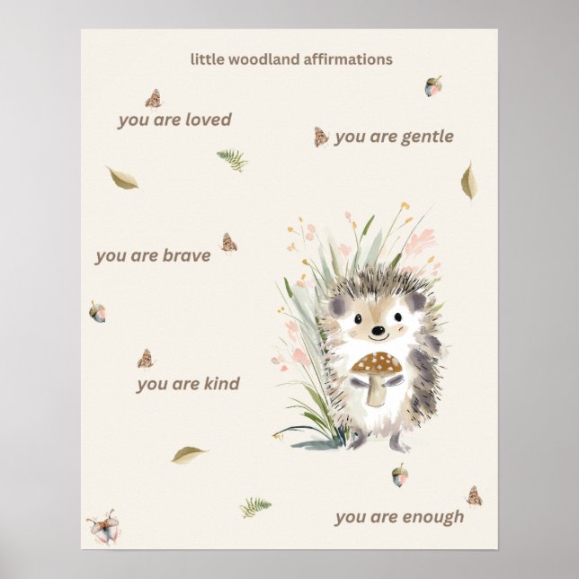 Little Woodland Affirmations Poster (Front)