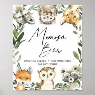 Little Woodland Baby Shower Mimosa Bar Sign