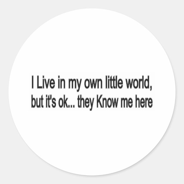 Little World Classic Round Sticker (Front)
