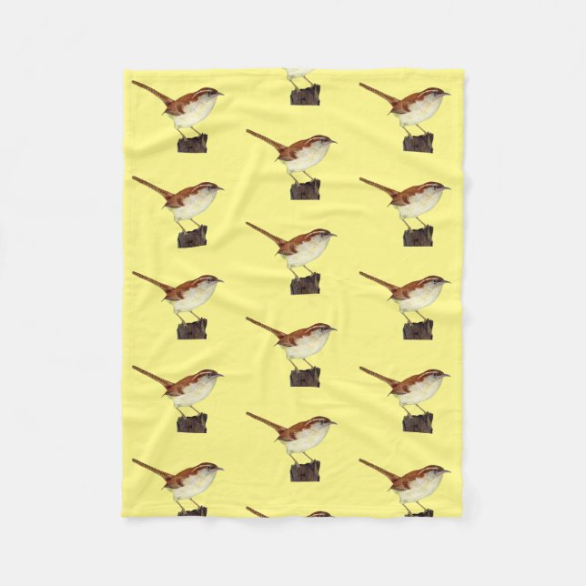 Little Wren Fleece Blanket (Front)