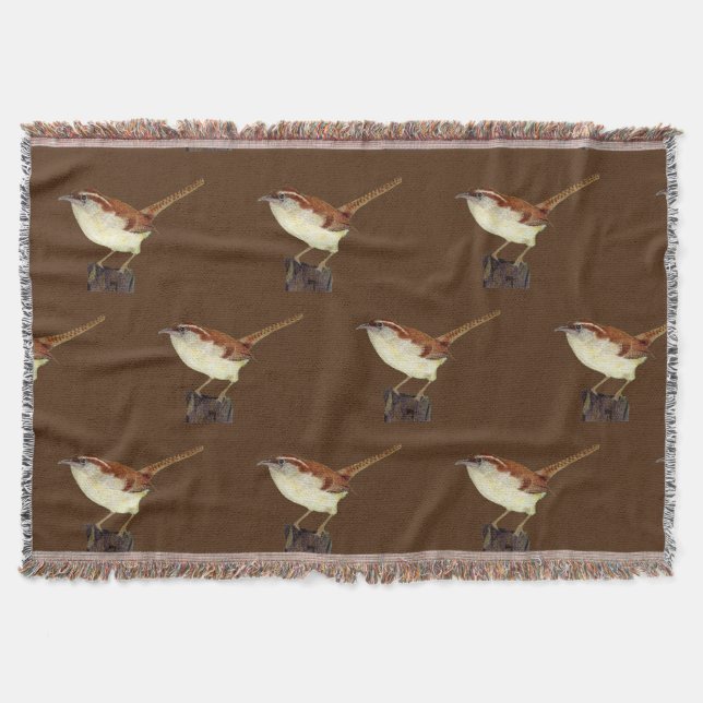 Little Wren Throw Blanket (Front)
