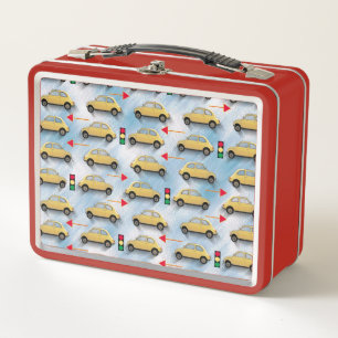 Little Yellow Car Metal Lunch Box