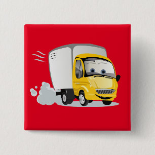 Little Yellow Cartoon Truck for Kids! 15 Cm Square Badge