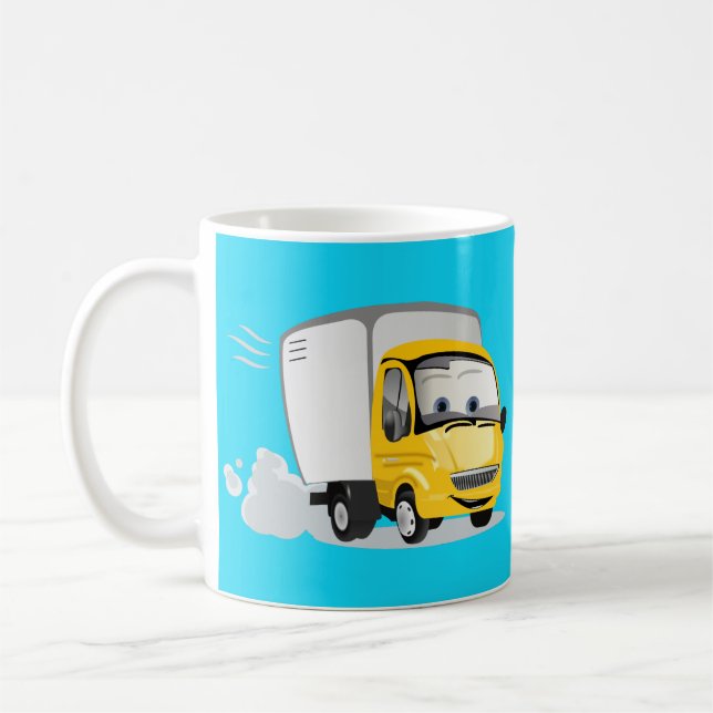 Little Yellow Cartoon Truck for Kids! Coffee Mug (Left)