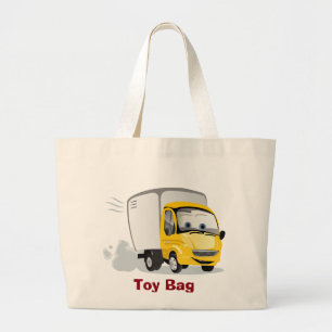 Little Yellow Cartoon Truck for Kids! Large Tote Bag
