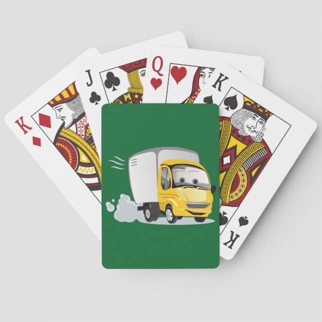 Little Yellow Cartoon Truck for Kids! Playing Cards (Back)