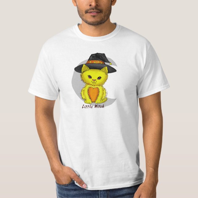  Little Yellow Cat Witch t-shirts (Front)