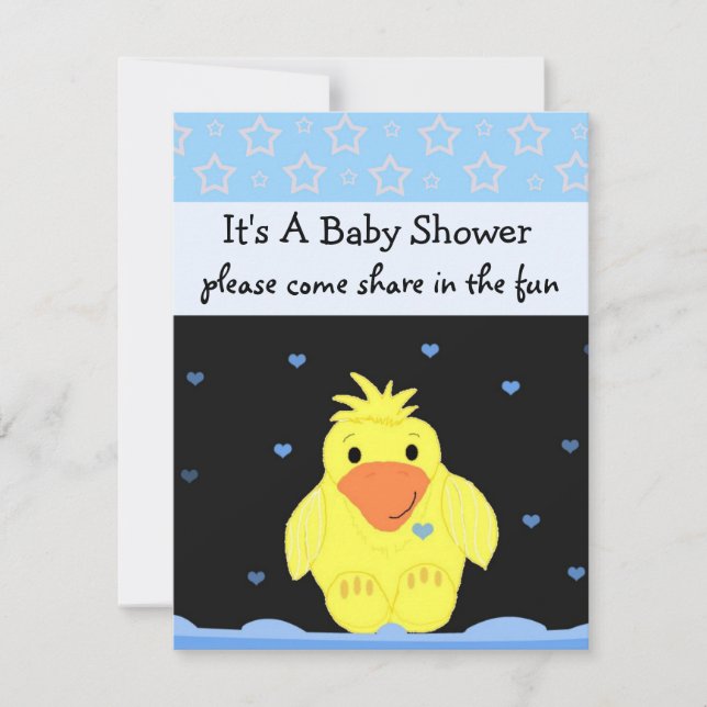 Little Yellow Duck Baby Shower Invitation (Front)