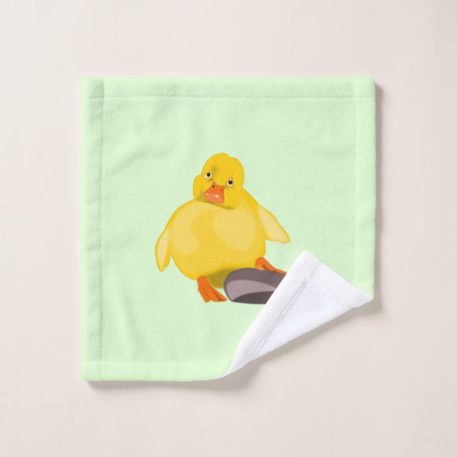 Little Yellow Duck Funny Bath Towels Customisable (Wash Cloth)