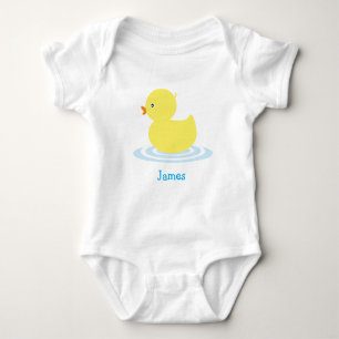 Little Yellow Duck Personalised Baby Bodysuit