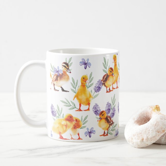 Little yellow ducks coffee mug (With Donut)
