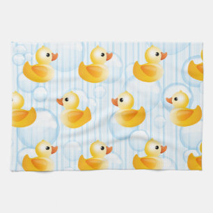 Little Yellow Ducks Tea Towel