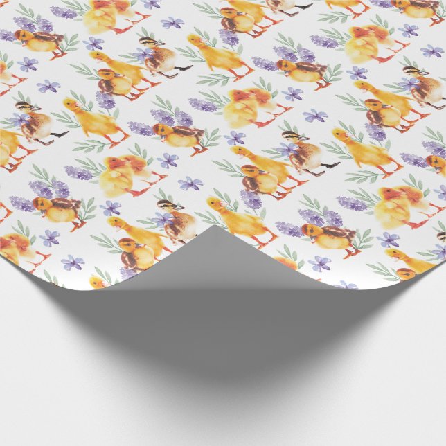 Little yellow ducks wrapping paper (Corner)