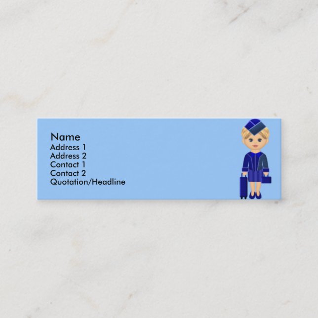 littleairhostess2, mini business card (Front)