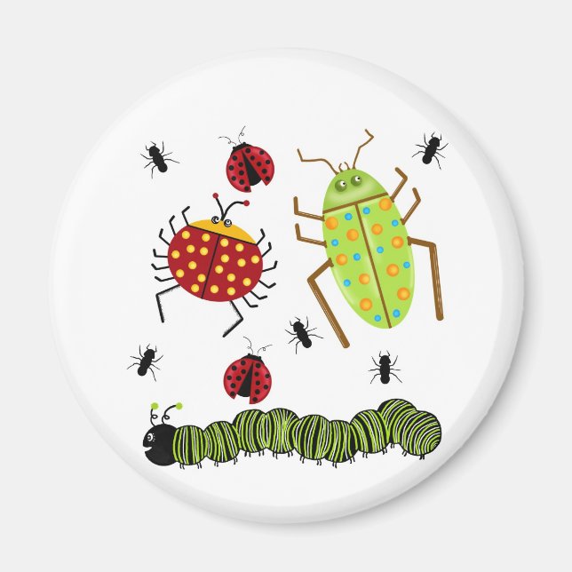 Littlebeane Bugs Insects  Ladybug Ant Caterpillar Magnet (Front)