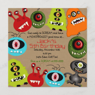 LittleBeane Monsters Invitation