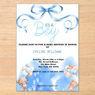 LittleBOY Acrylic Invitations