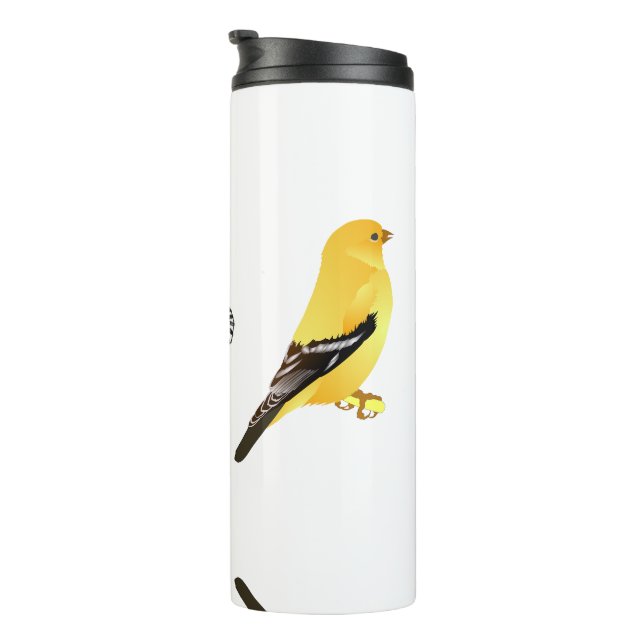 Littlecat birds thermal tumbler (Rotated Right)